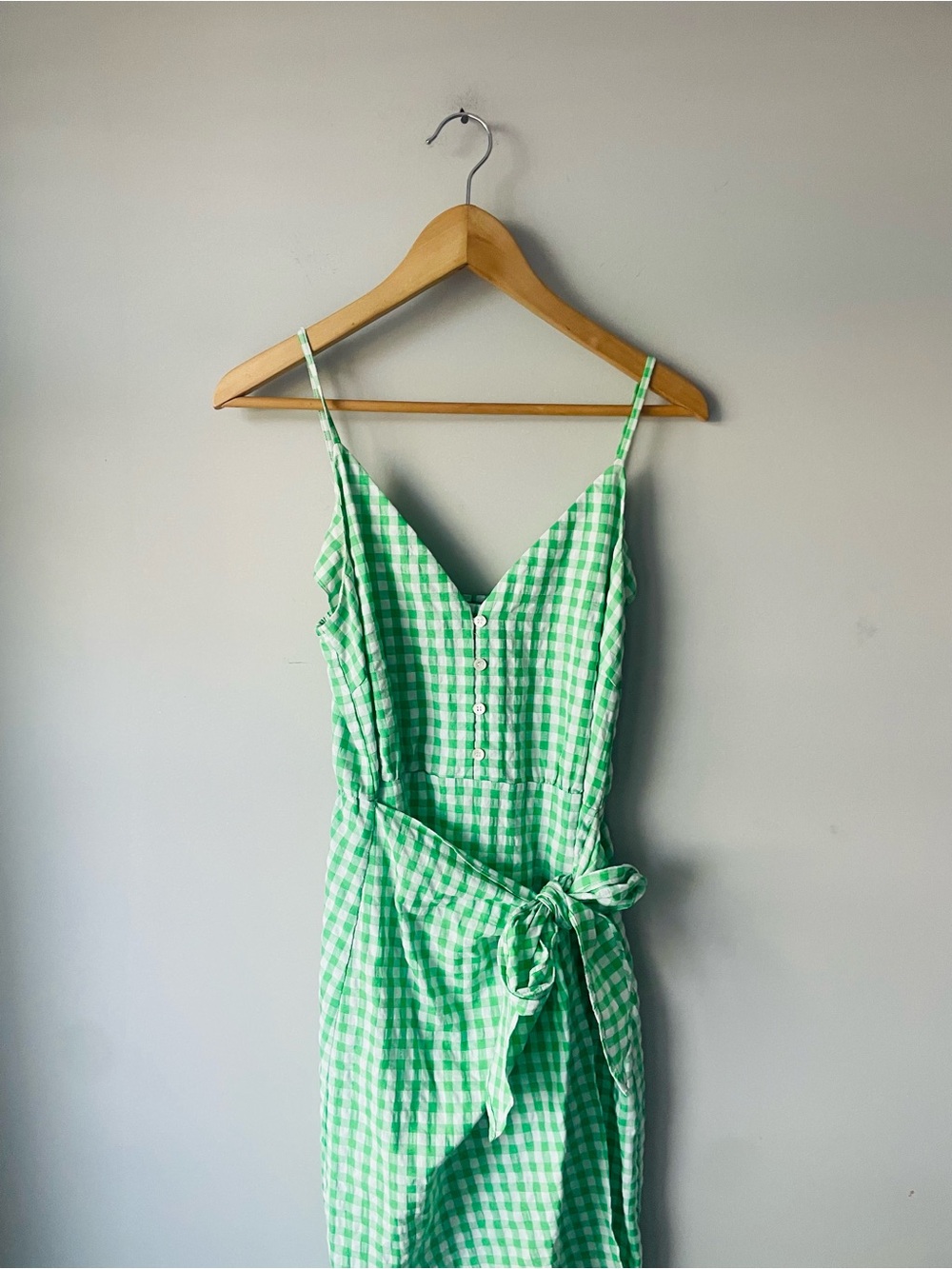 FRNCH Paris Gingham Green Dress - Picture 3 of 7